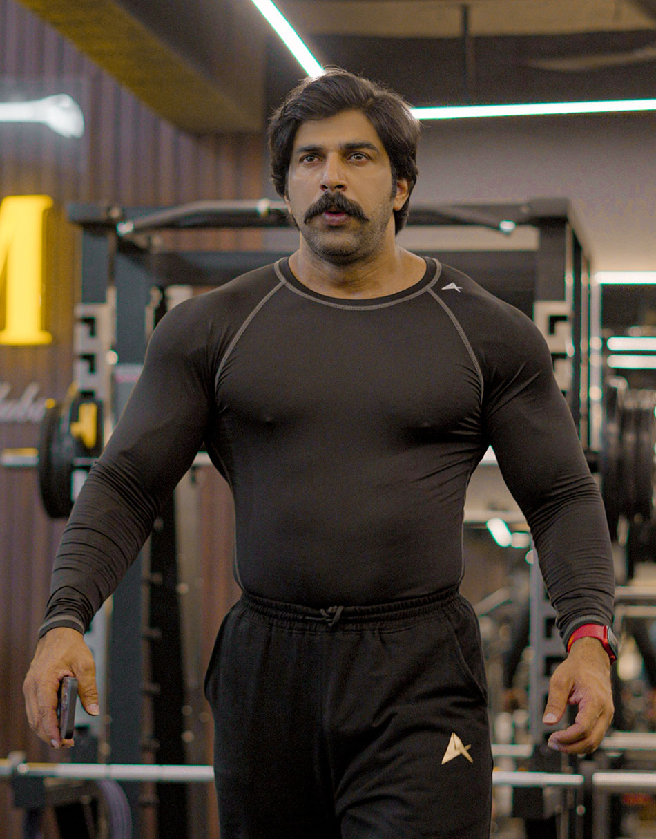 Indians Men's Black Full Sleeves Compression T-Shirt