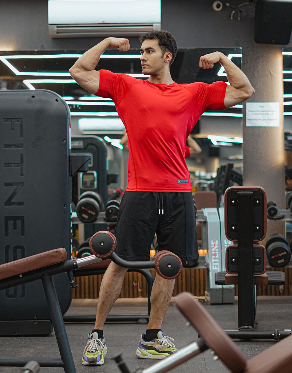 Aesthetic Indians Men's Red Compression T-Shirt
