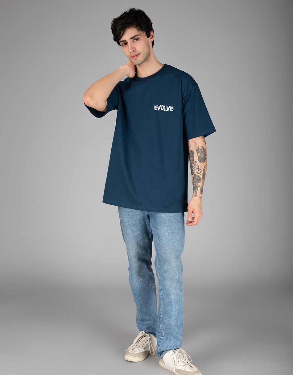 Navy Blue Evolve Oversized T-shirt
