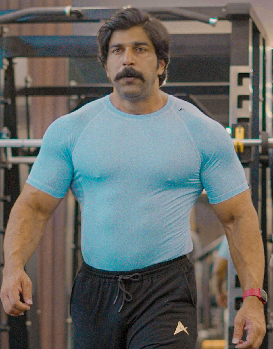 Aesthetic Indians Men's Sky Blue Compression T-shirt