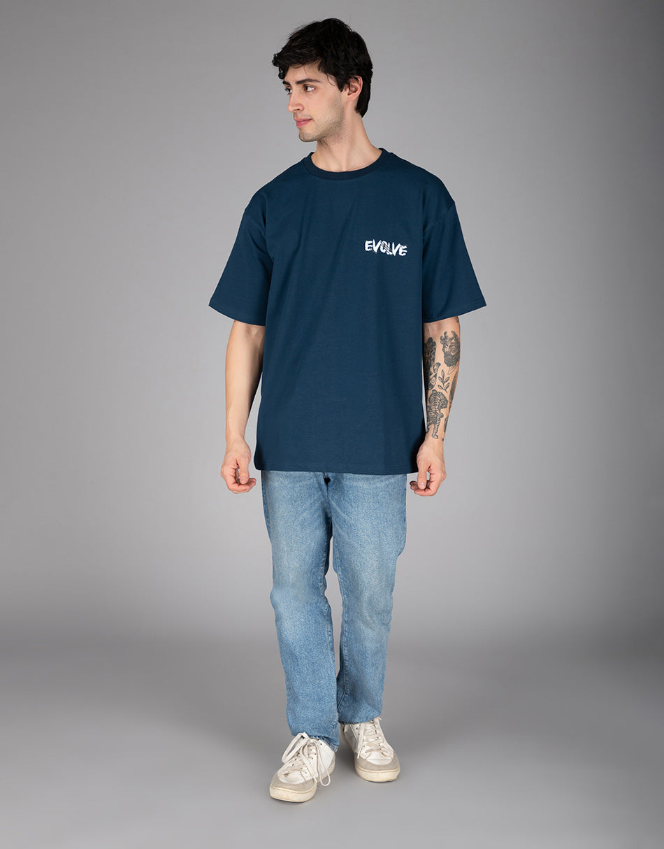 Navy Blue Evolve Oversized T-shirt