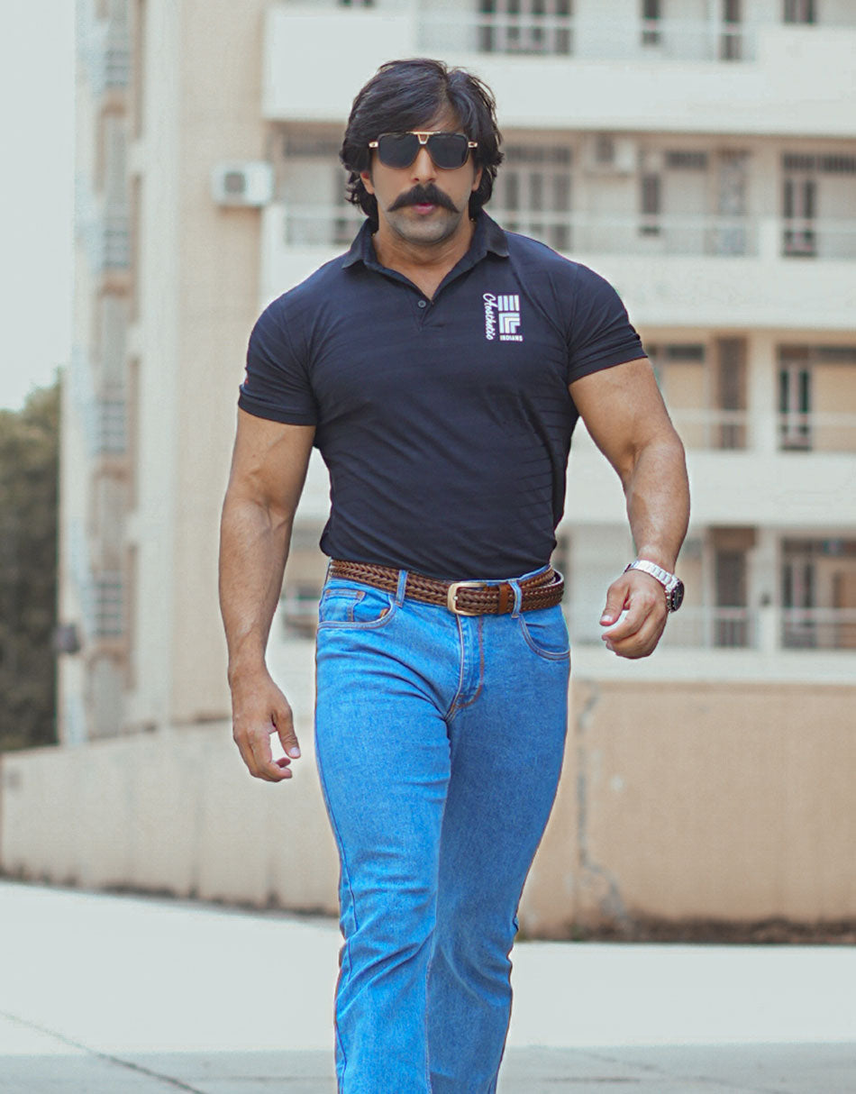 Indians Black Polo T-Shirt