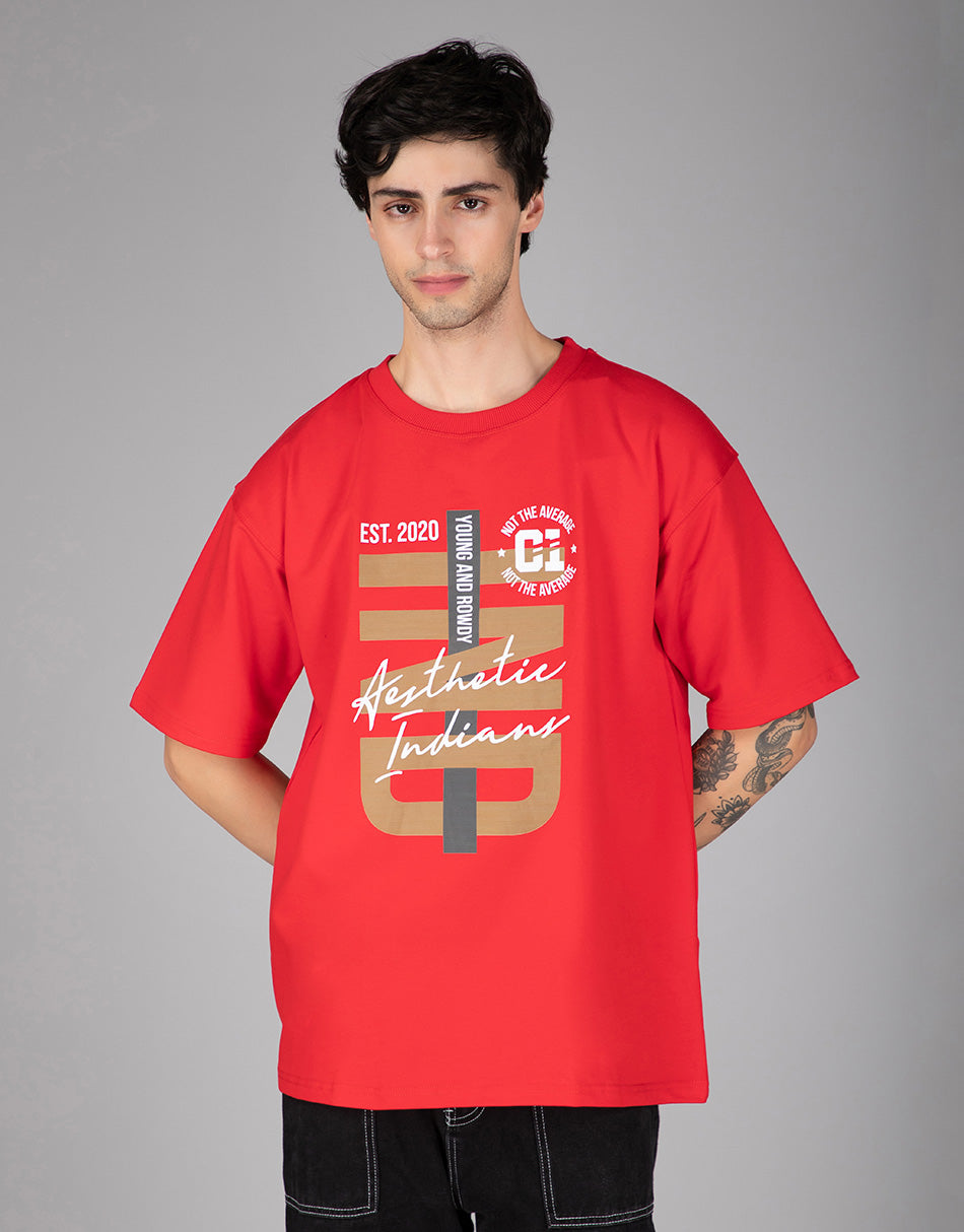 Red Indians Young and Rowdy Oversized T-Shirt