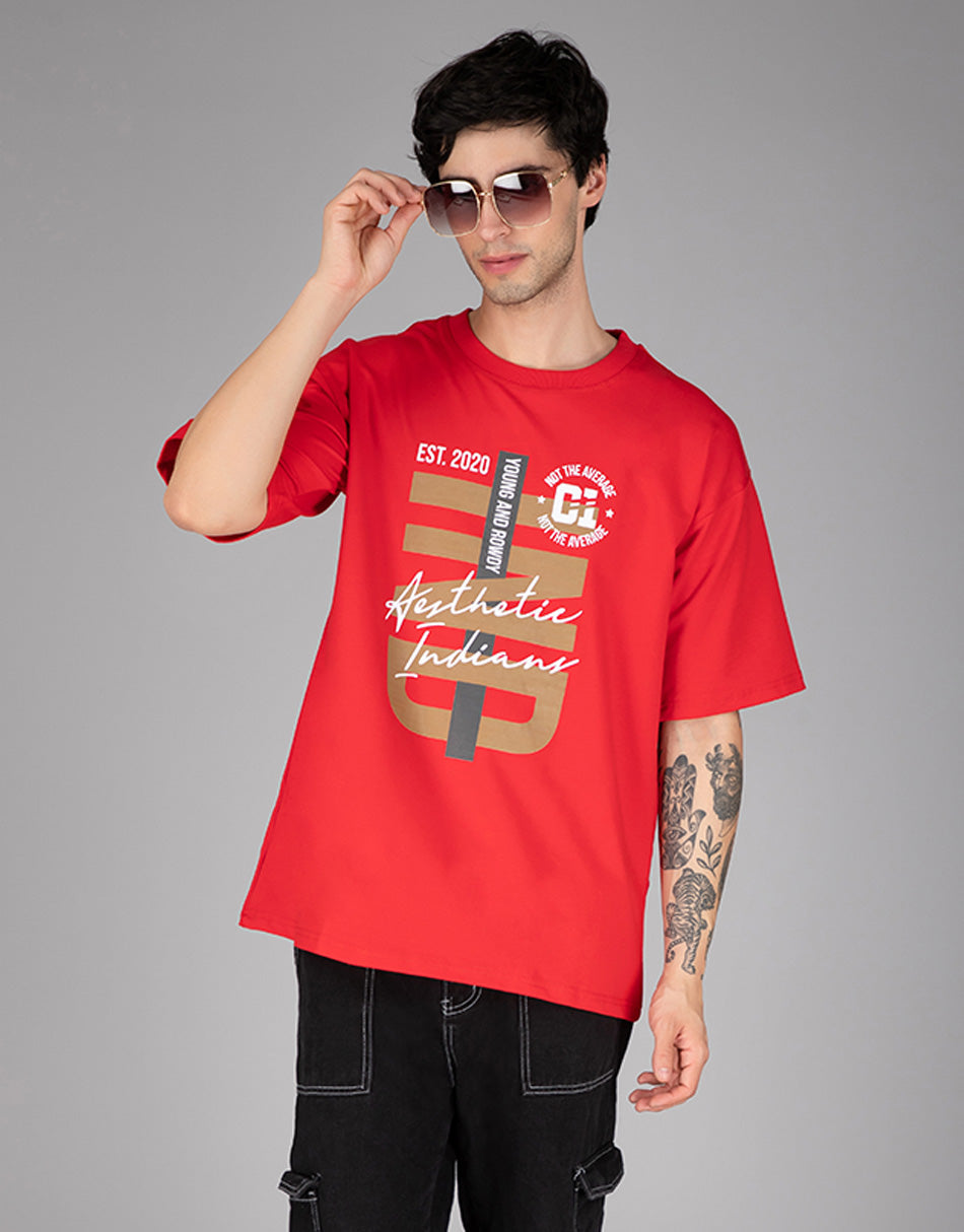 Red Indians Young and Rowdy Oversized T-Shirt