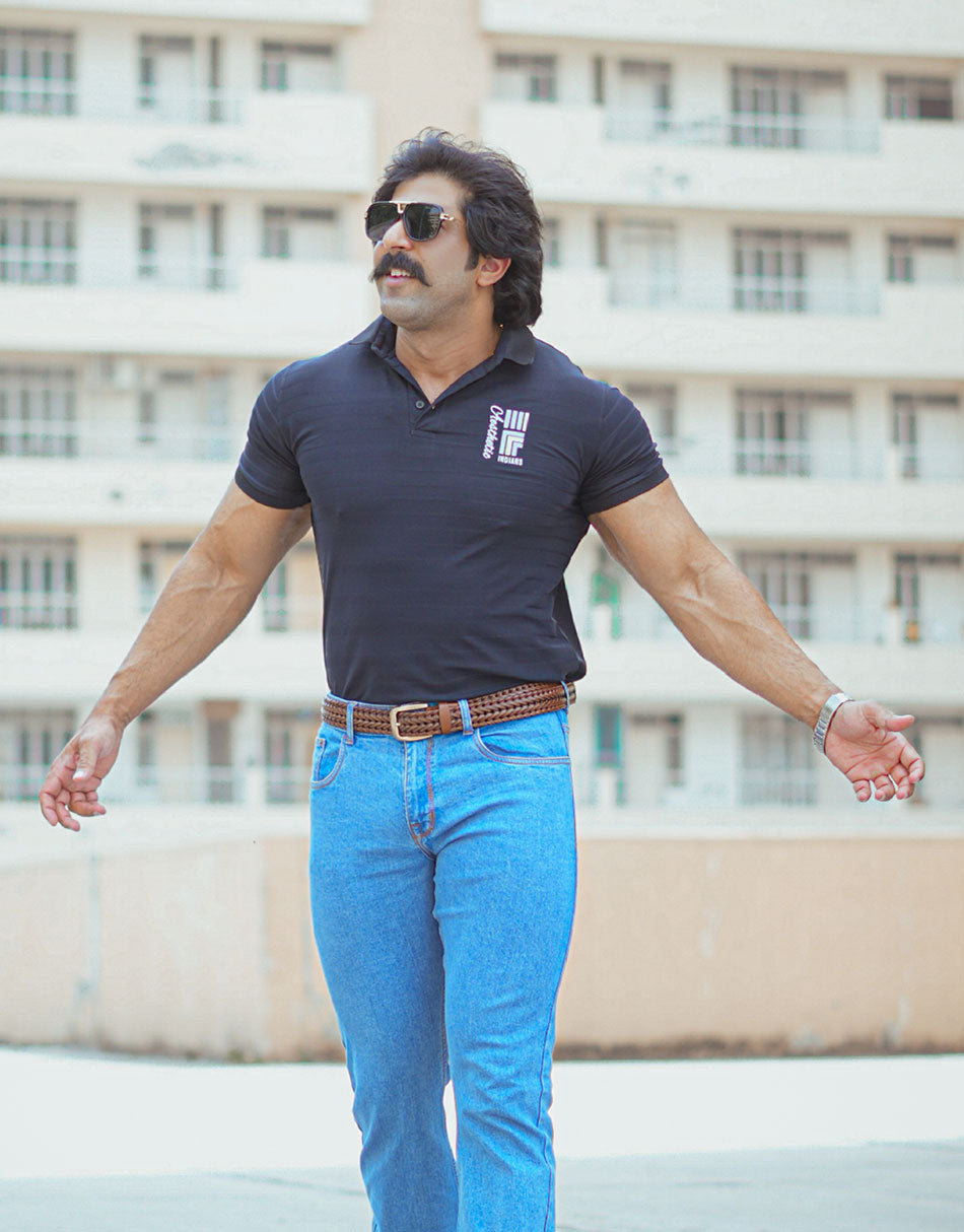 Indians Black Polo T-Shirt
