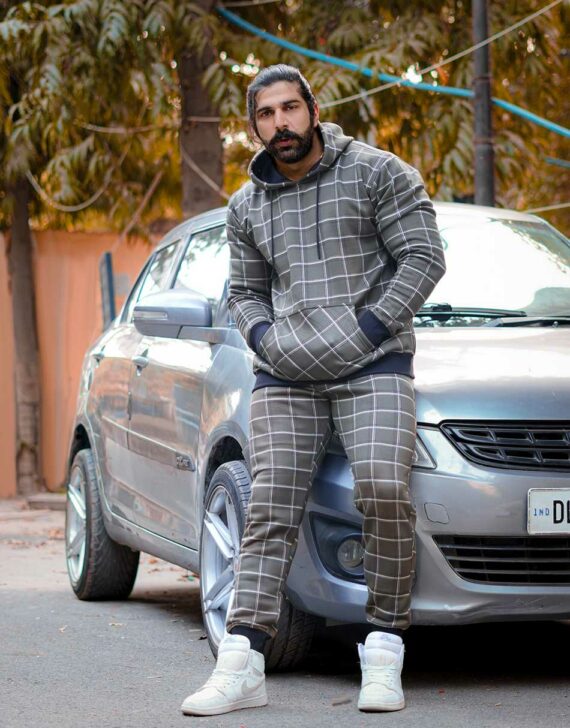 Green Check Jogger