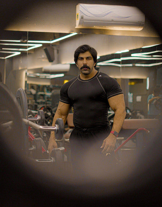 Aesthetic Indians Men's Black Compression Tshirt