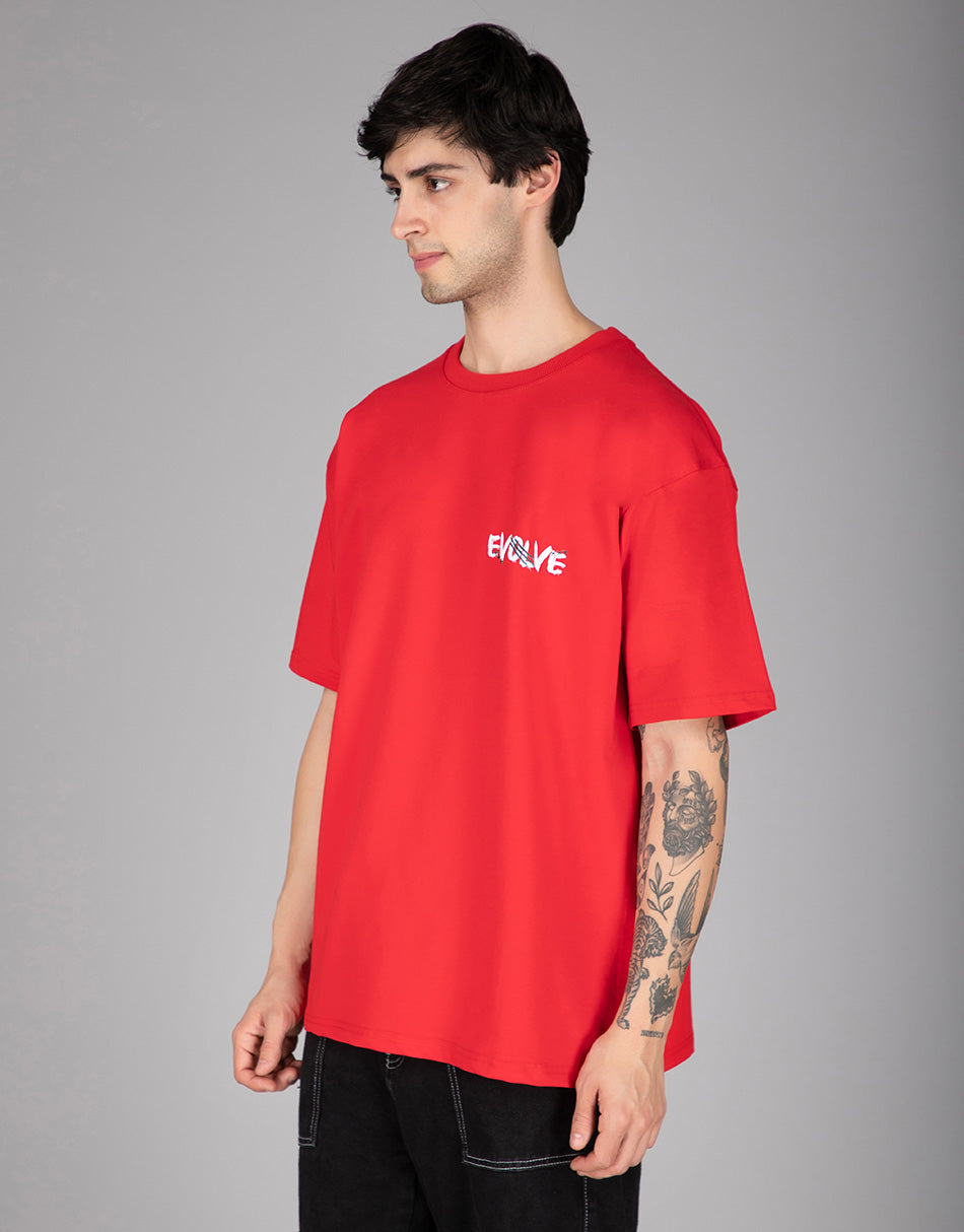 Red Evolve Oversized T-shirt