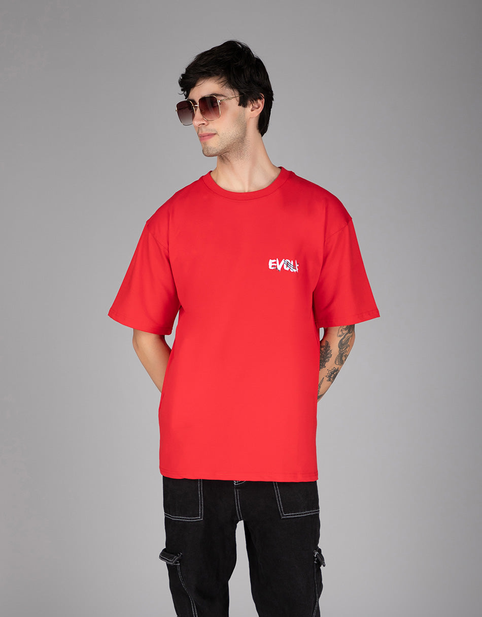 Red Evolve Oversized T-shirt