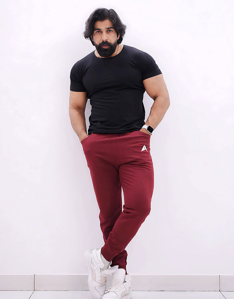 Black Raw Edge Solid T-Shirt