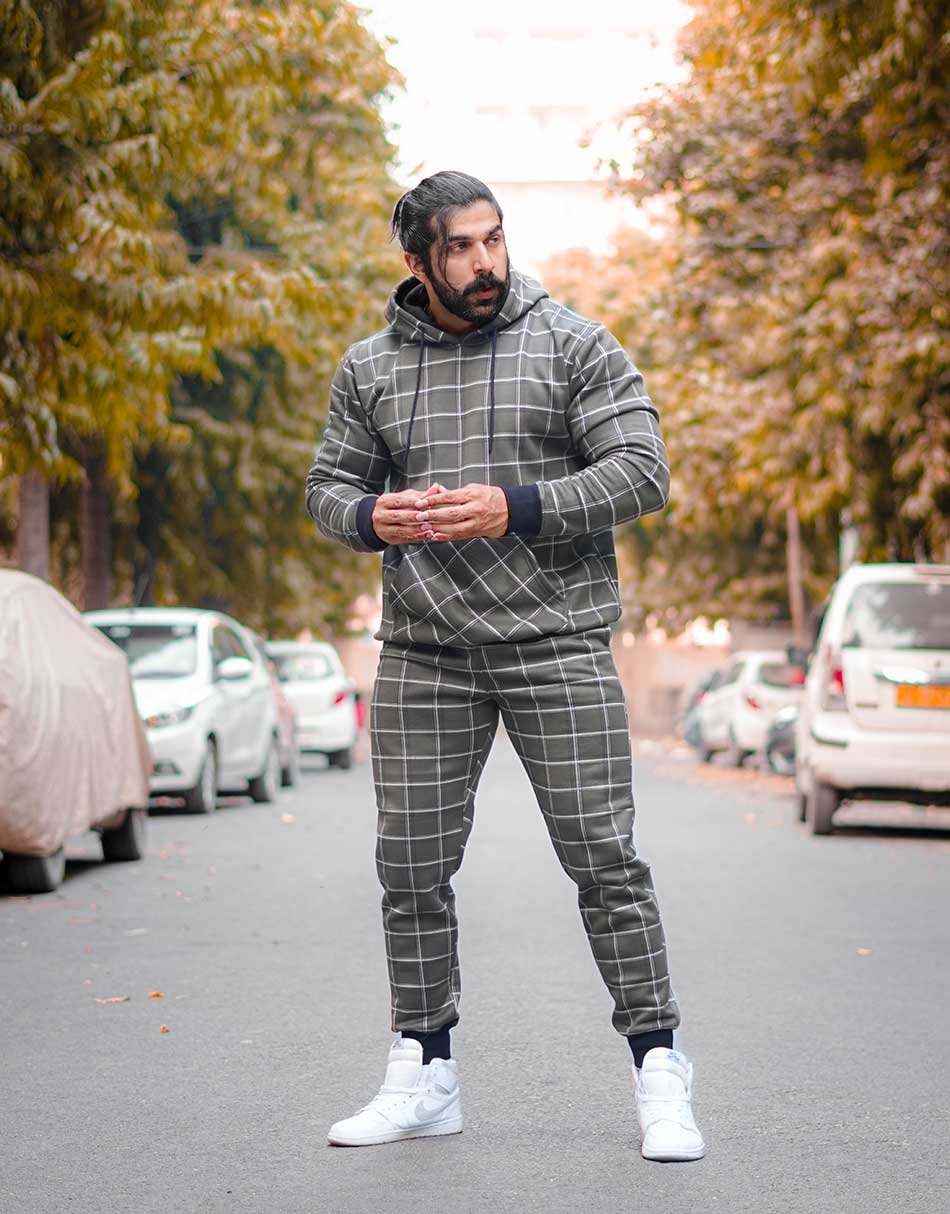 Green Check Jogger