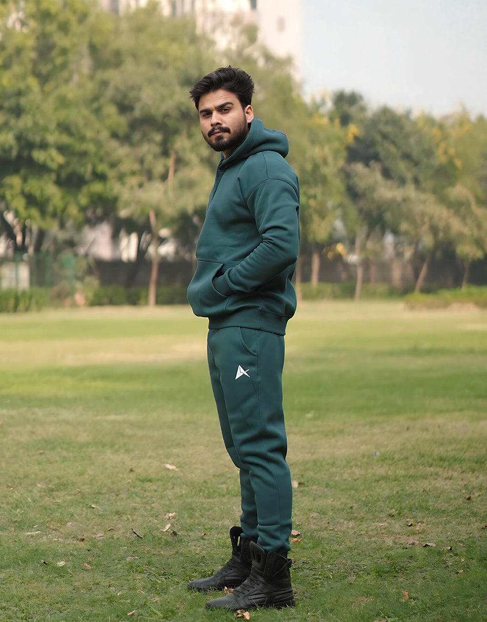 Hoodie Jogger Co Ord Set – Teal Blue
