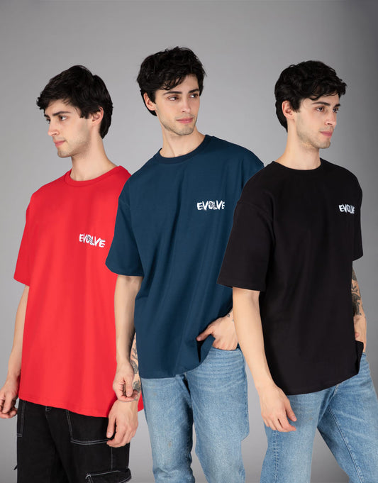 PACK OF 03 EVOLVE OVERSIZED T-SHIRT