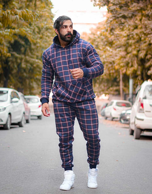 Aesthetic Indians Bonded Check Co Ords Set – Mix Blue
