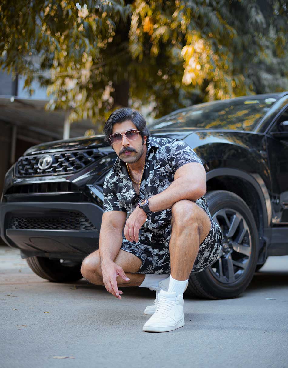 Mens Black Printed Co Ords Set