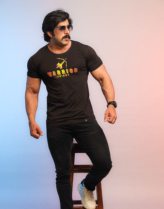 Indians Warrior Black T-shirt