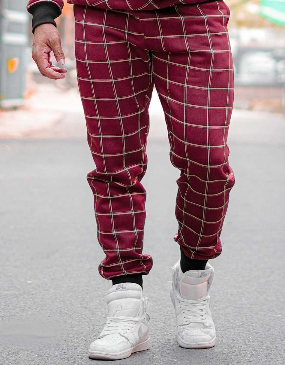 Aesthetic Indians Bonded Check Co Ords Set – Light Red