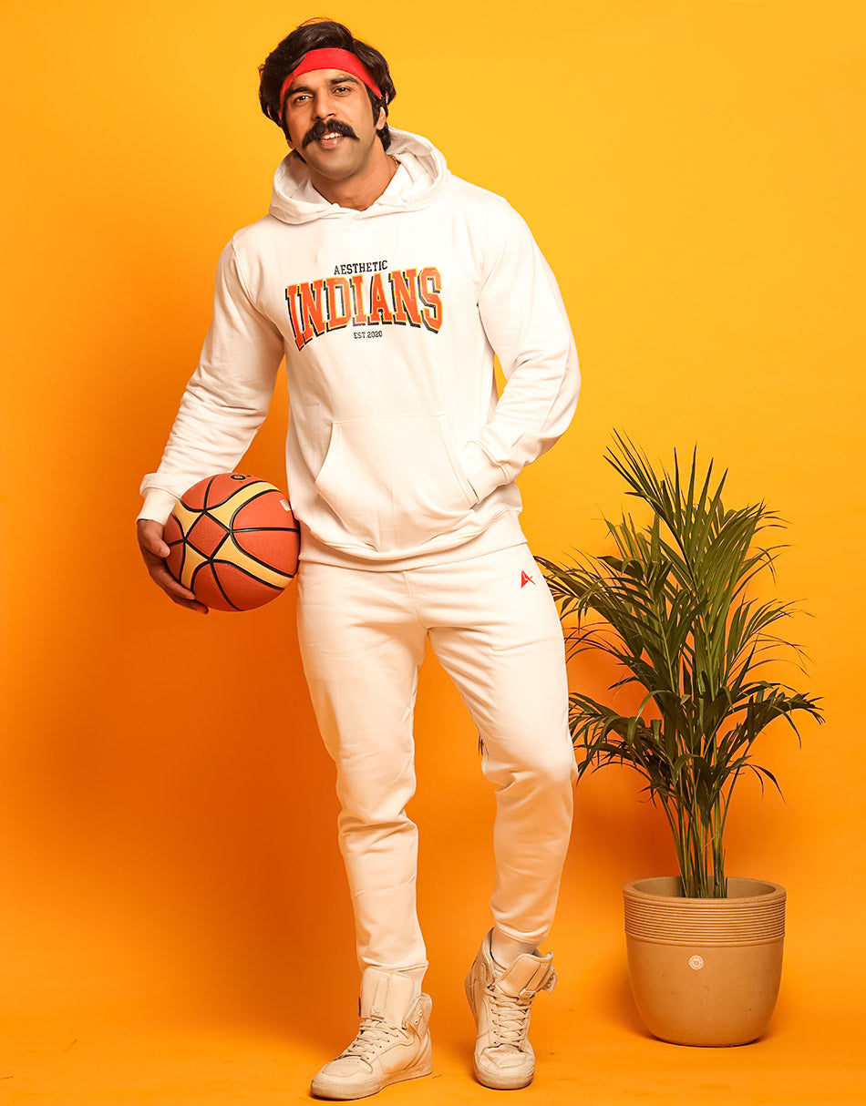 Indians White Jogger