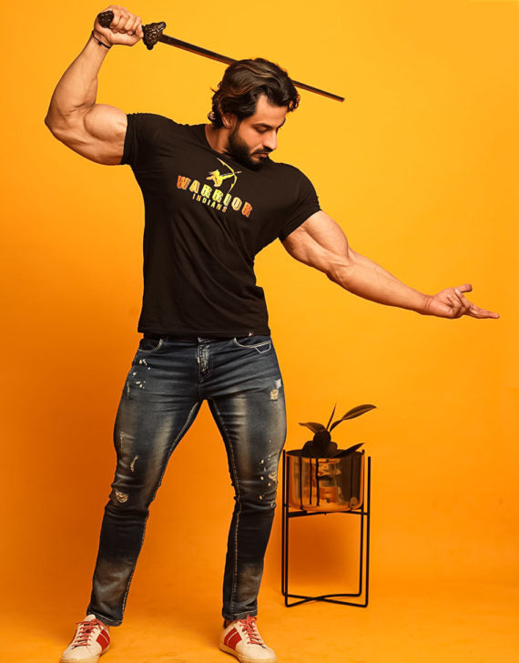 Indians Warrior Black T-shirt