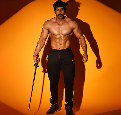 Aesthetic Indians Black Solid Jogger for Summers
