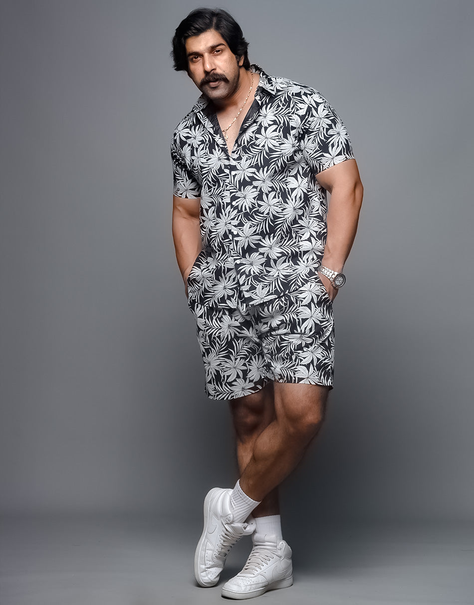 Aesthetic Flower Printed Blue Co Ords Set