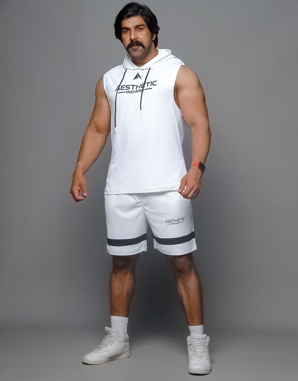 White Hoodie Co Ords Set