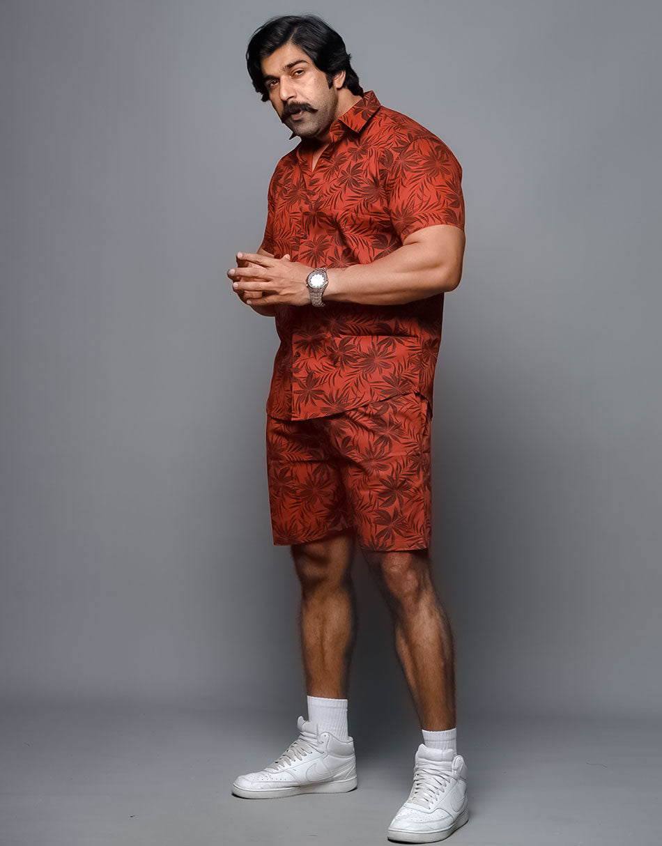 Aesthetic Red Flower Co Ords