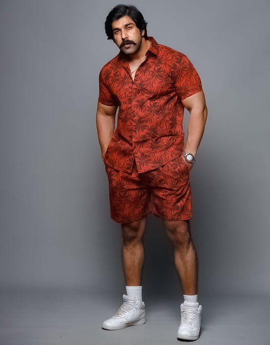 Aesthetic Red Flower Co Ords