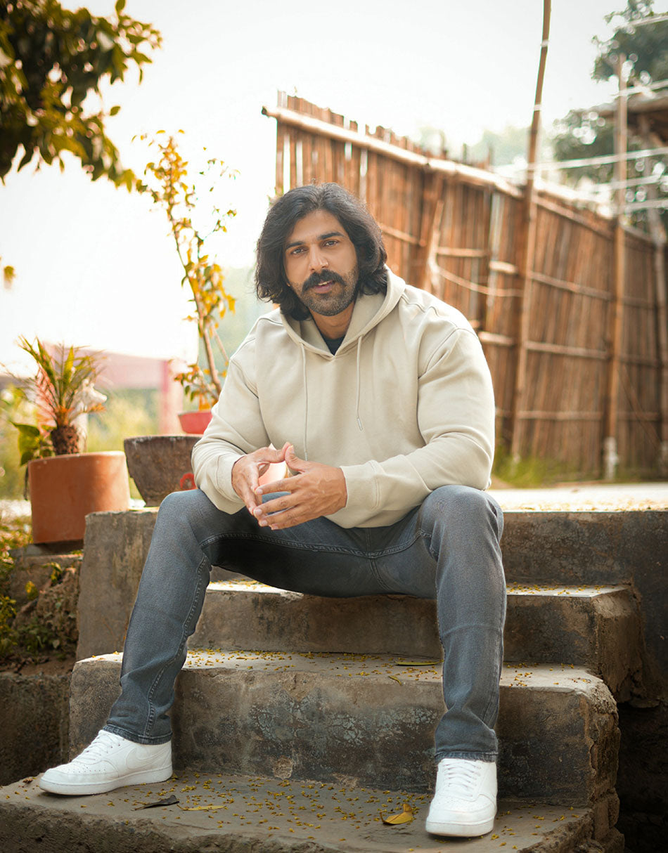 Limited Edition Drop Shoulder Hoodie – Beige