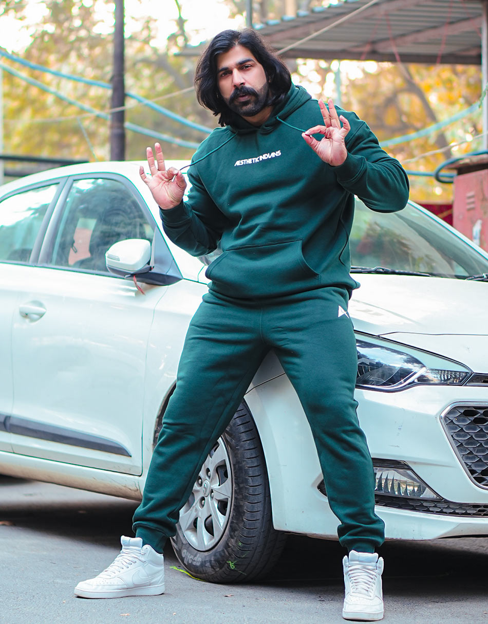 Hoodie Jogger Co-ord Set – BOTTLE GREEN