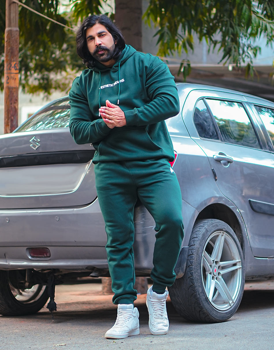 Hoodie Jogger Co-ord Set – BOTTLE GREEN