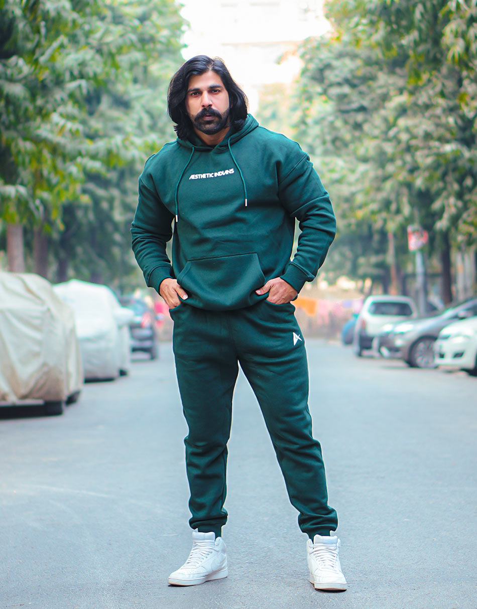 Hoodie Jogger Co-ord Set – BOTTLE GREEN