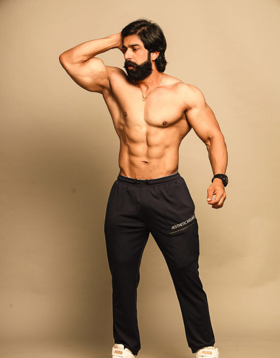 Poly Lycra Men’s Navy Blue Jogger