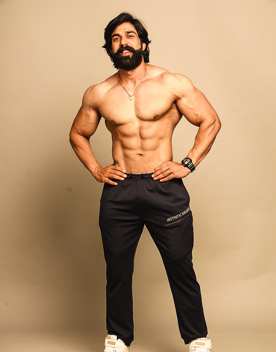 Poly Lycra Men’s Navy Blue Jogger