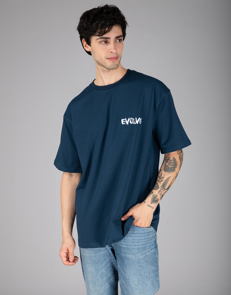 Navy Blue Evolve Oversized T-shirt
