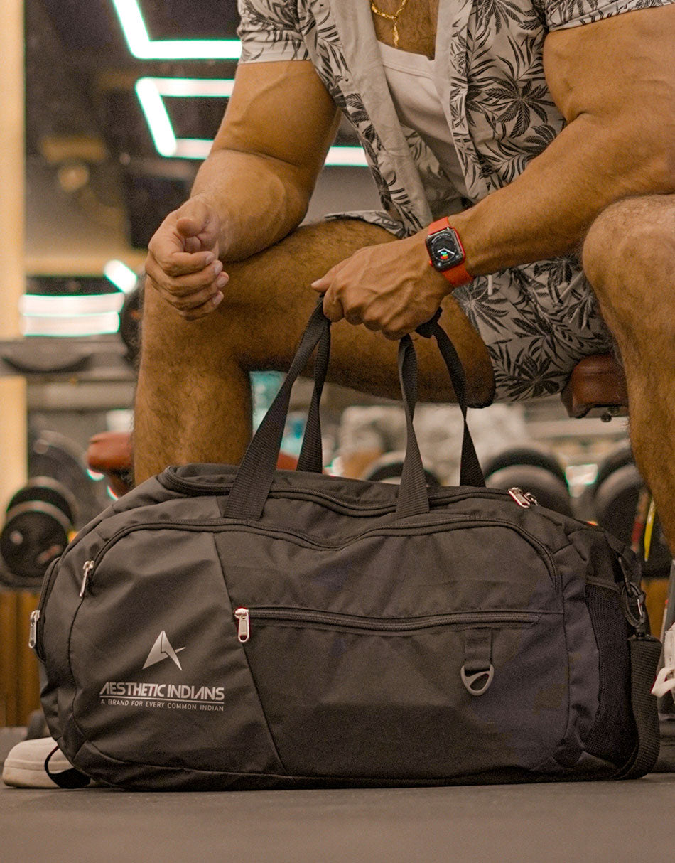 GYM BAG INDIANS – BLACK