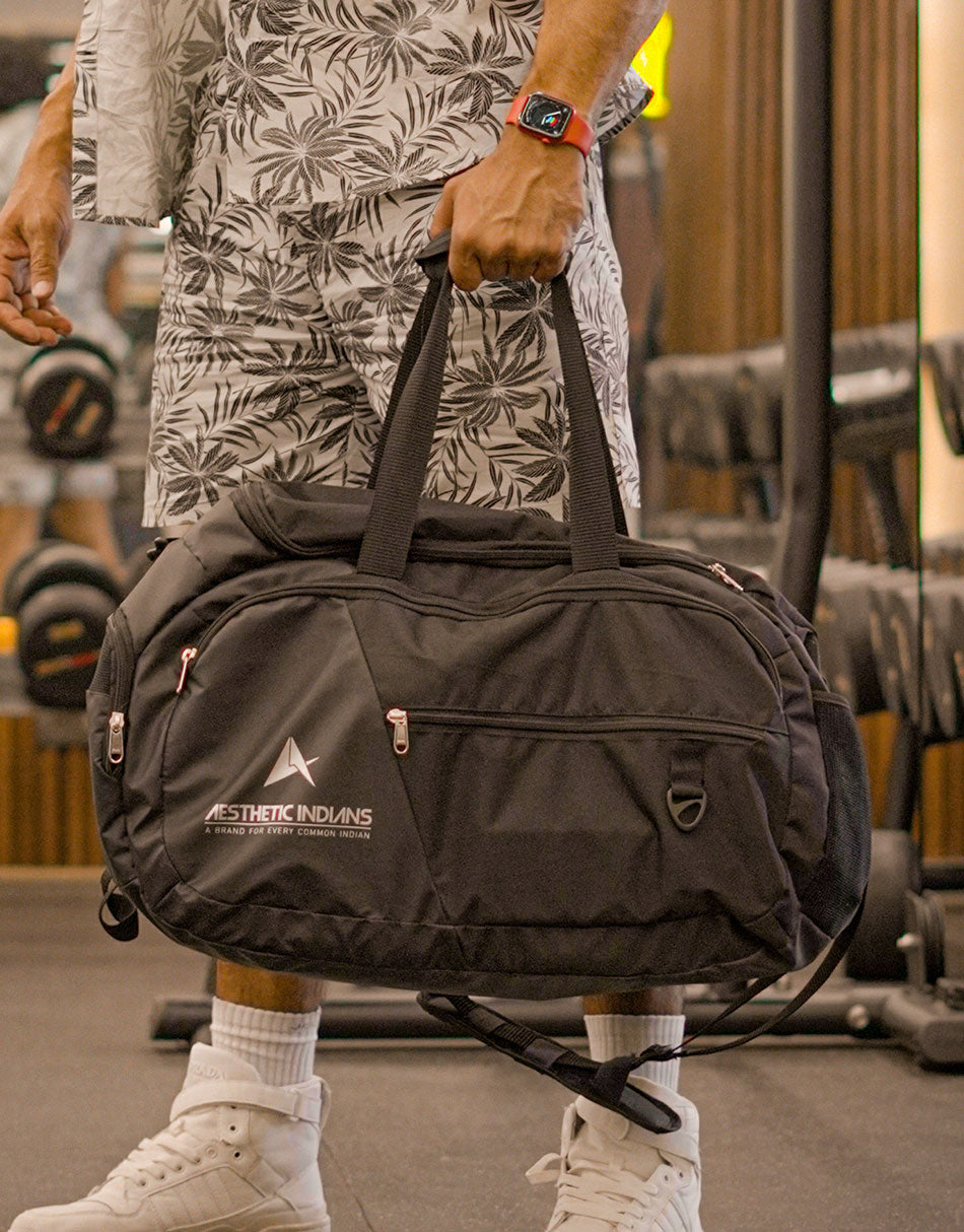 GYM BAG INDIANS – BLACK