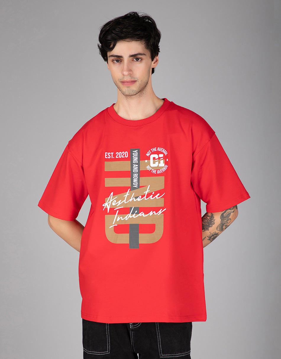 Red Indians Young and Rowdy Oversized T-Shirt – Aesthetic Indians :: A ...