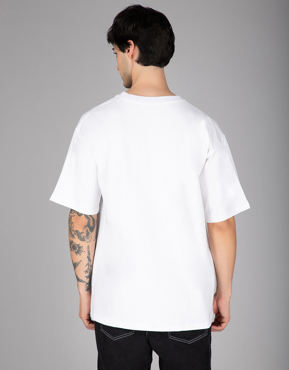 White Aesthetic Indians Oversized T-Shirt
