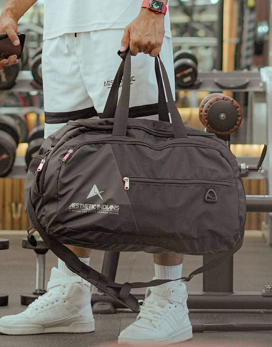 GYM BAG INDIANS – BLACK