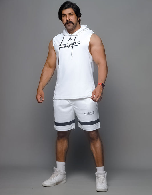 White Hoodie Co Ords Set